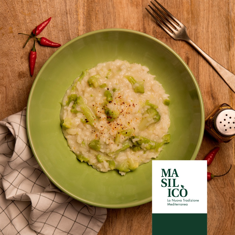 Risotto con broccoli e peperoncino